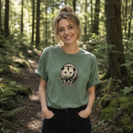 Vintage Opossum Comfort Colors Shirt – Cute Wildlife Graphic Tee
